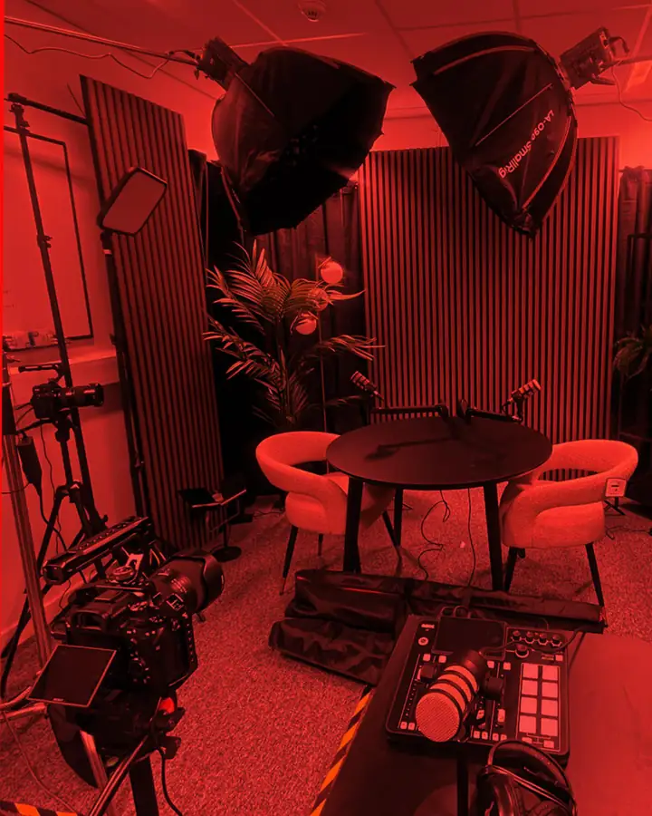 Studio podcast équipé par Audivi